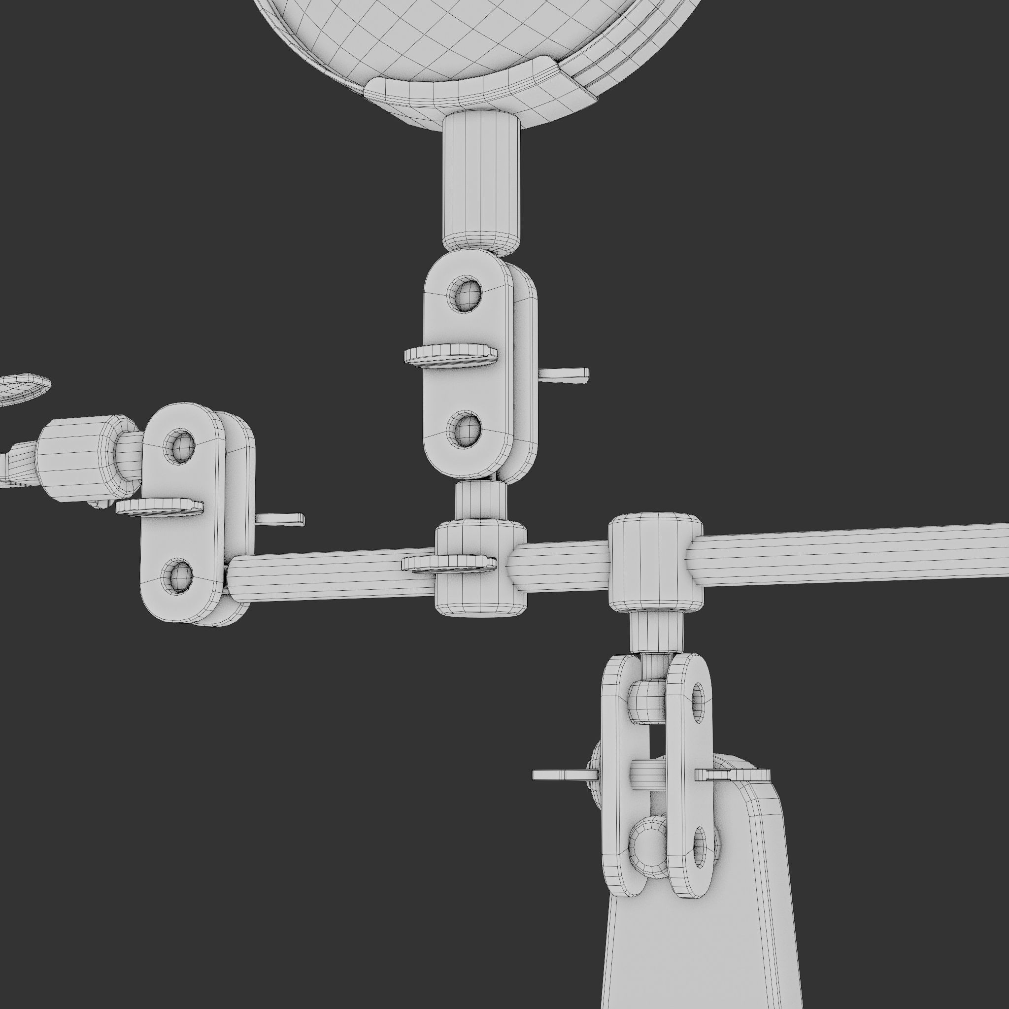 Articulated Clamp Low-poly 3D model_6