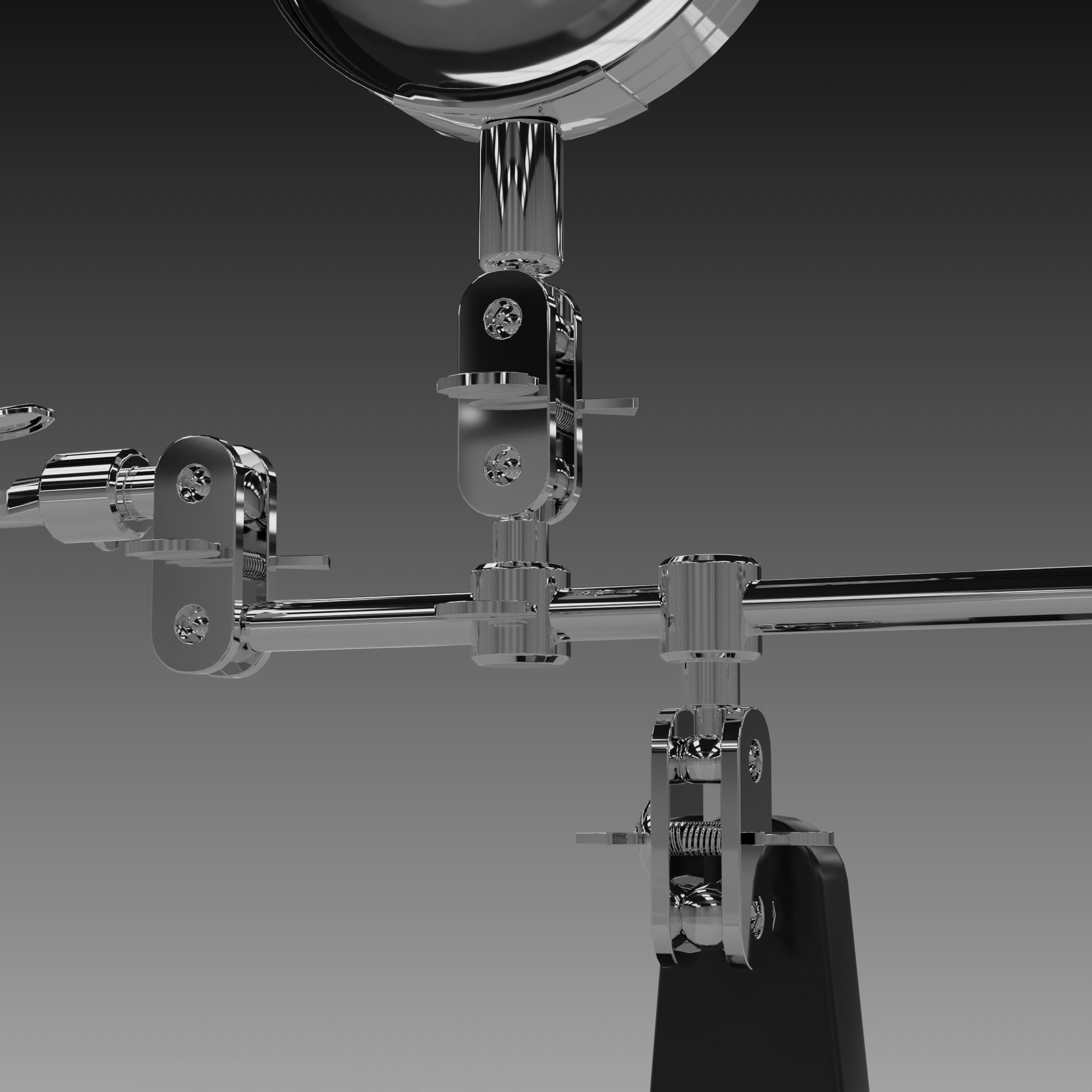 Articulated Clamp Low-poly 3D model_3