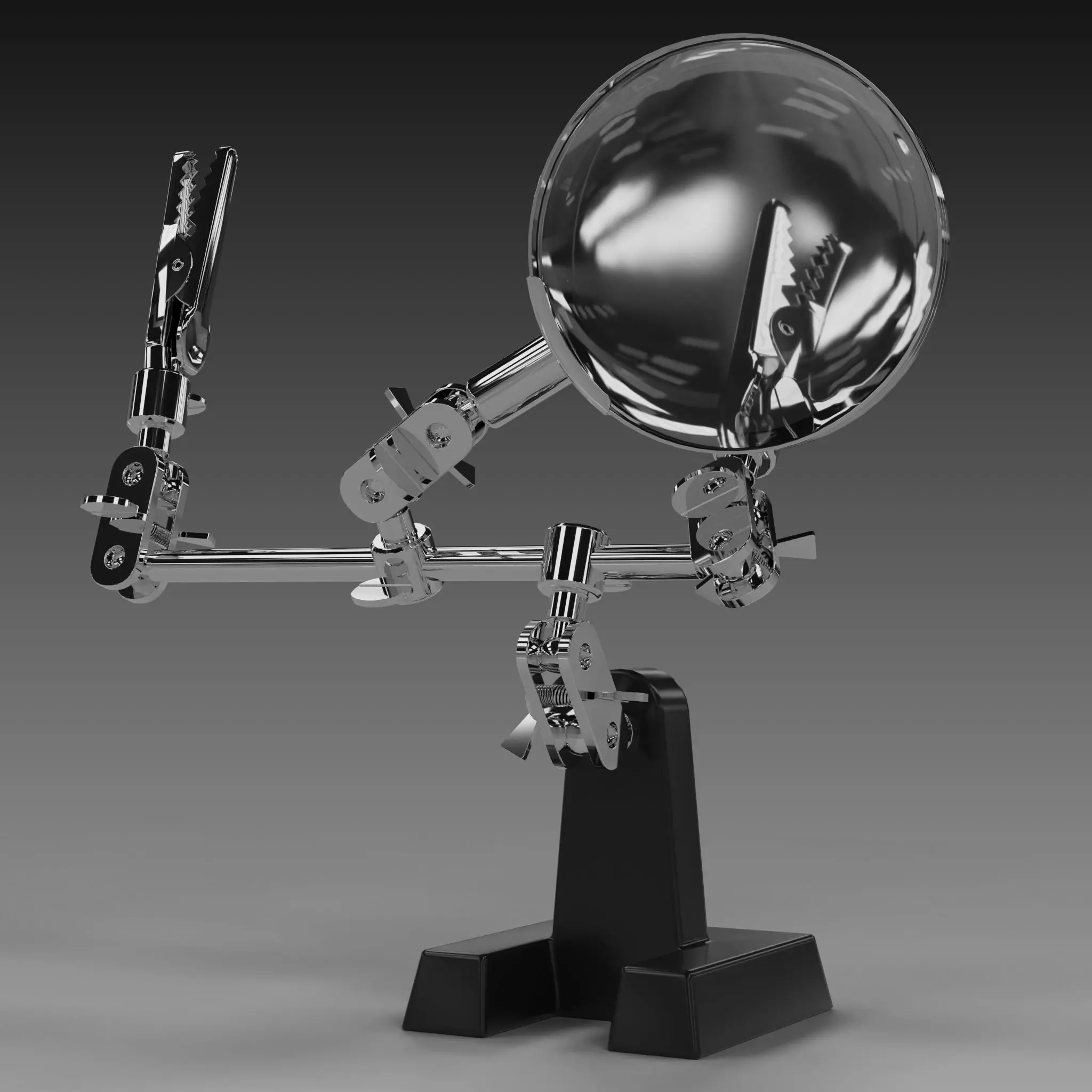 Articulated Clamp Low-poly 3D model_0