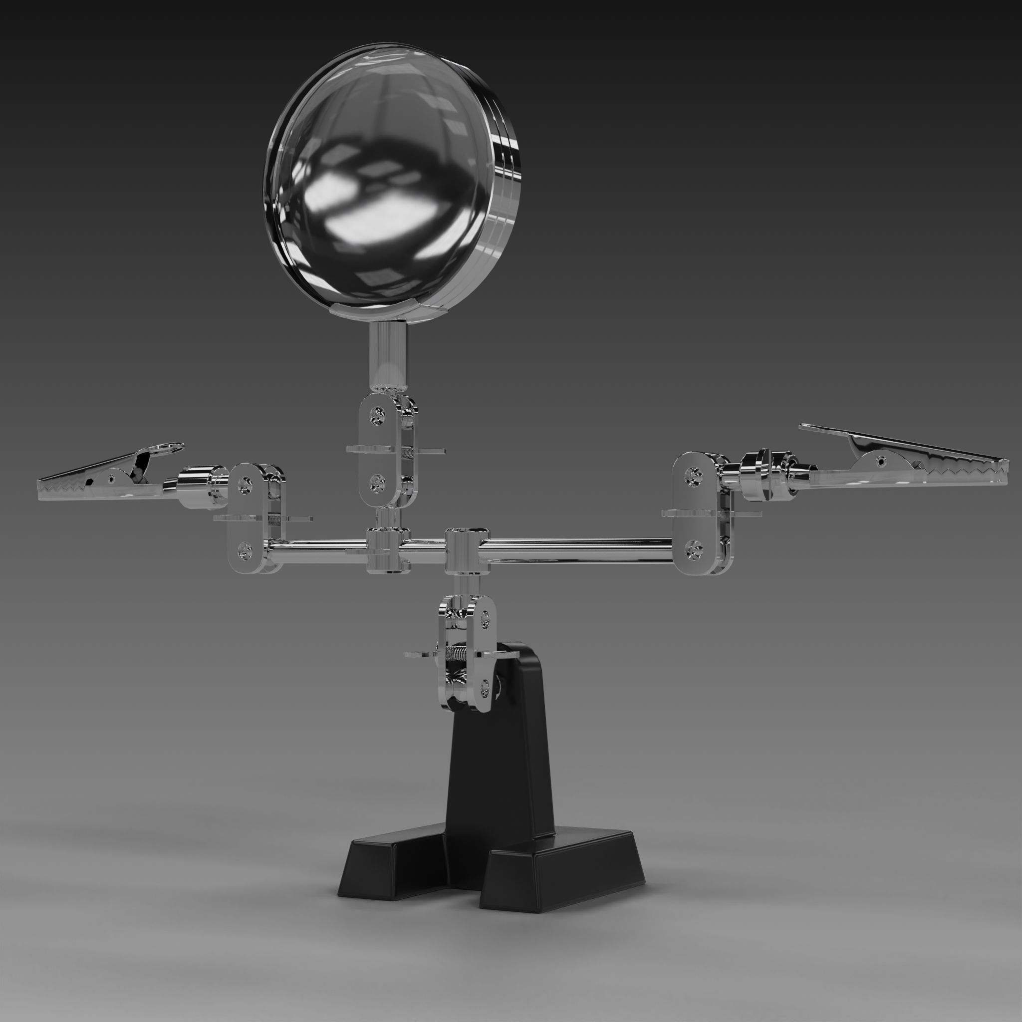 Articulated Clamp Low-poly 3D model_1