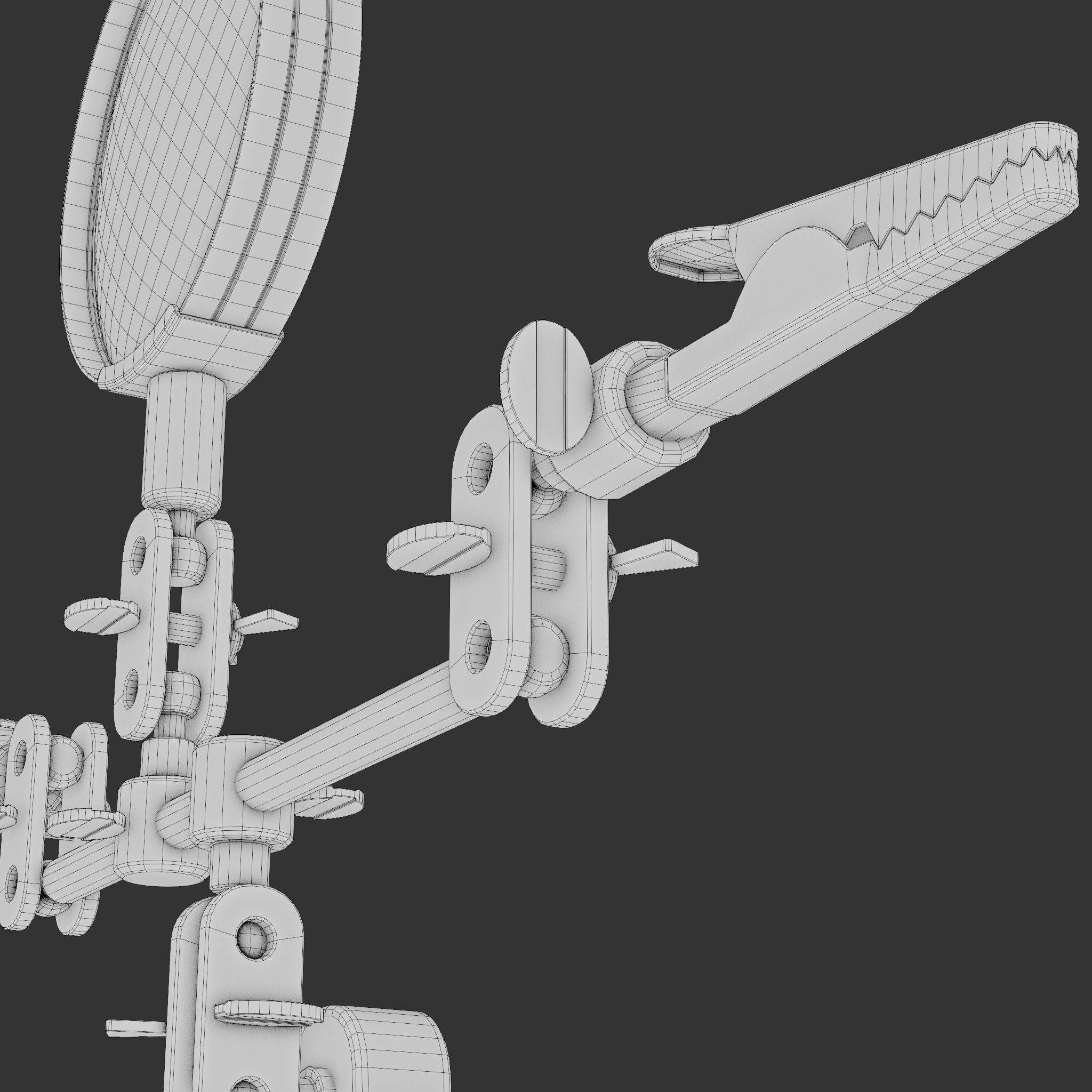 Articulated Clamp Low-poly 3D model_7