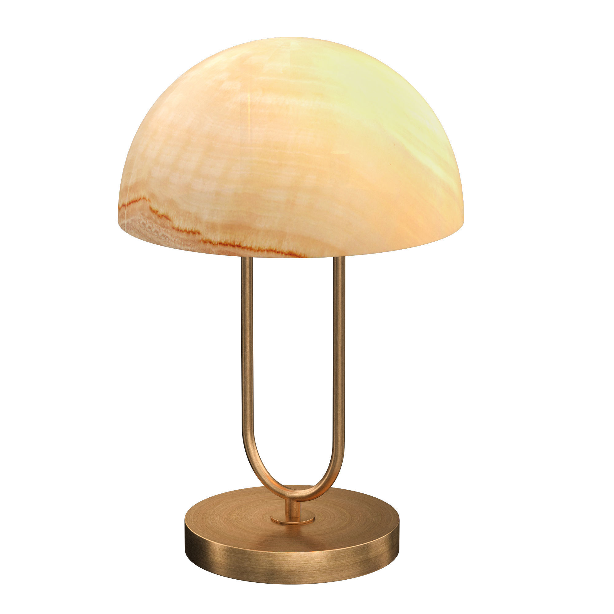 LIVIA ALABASTER TABLE LAMP - BRASS 3D model_1