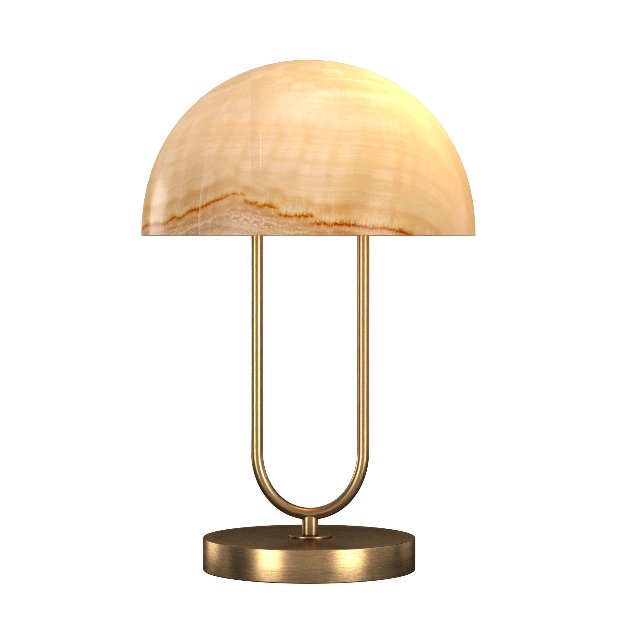 LIVIA ALABASTER TABLE LAMP - BRASS 3D model_3