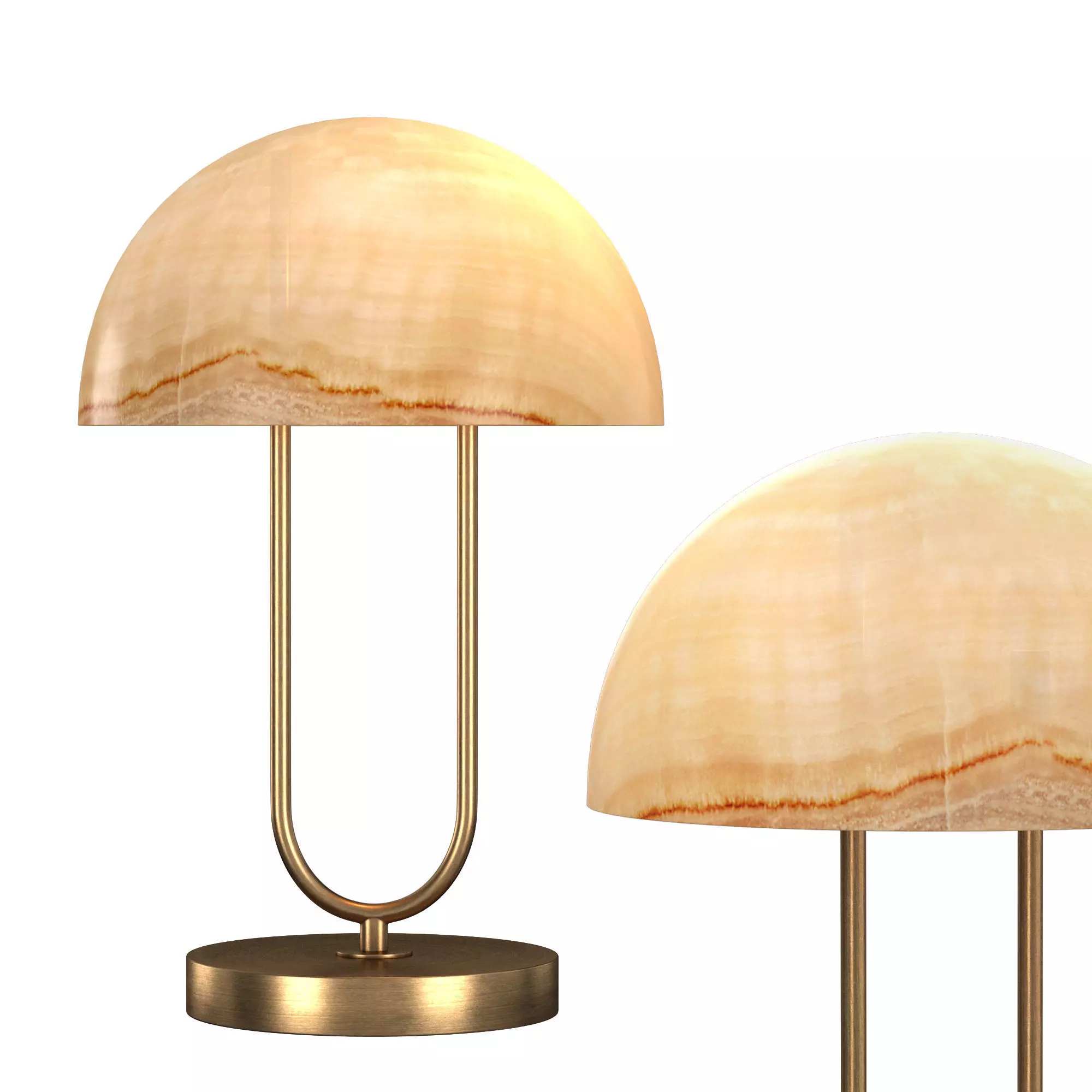 LIVIA ALABASTER TABLE LAMP - BRASS 3D model_0