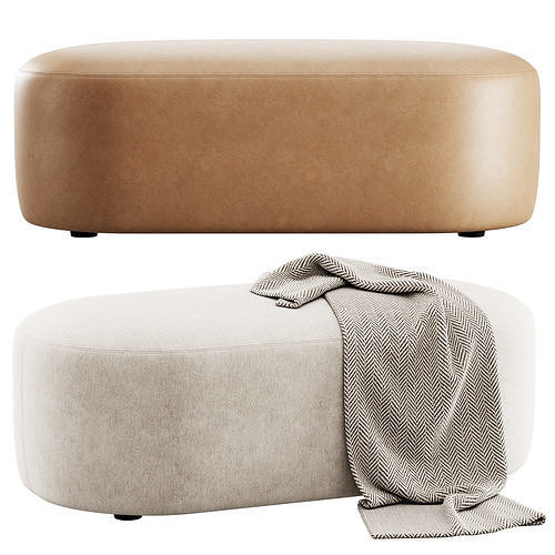 Guest pouf bench by Liu Jo Living 3D model 2