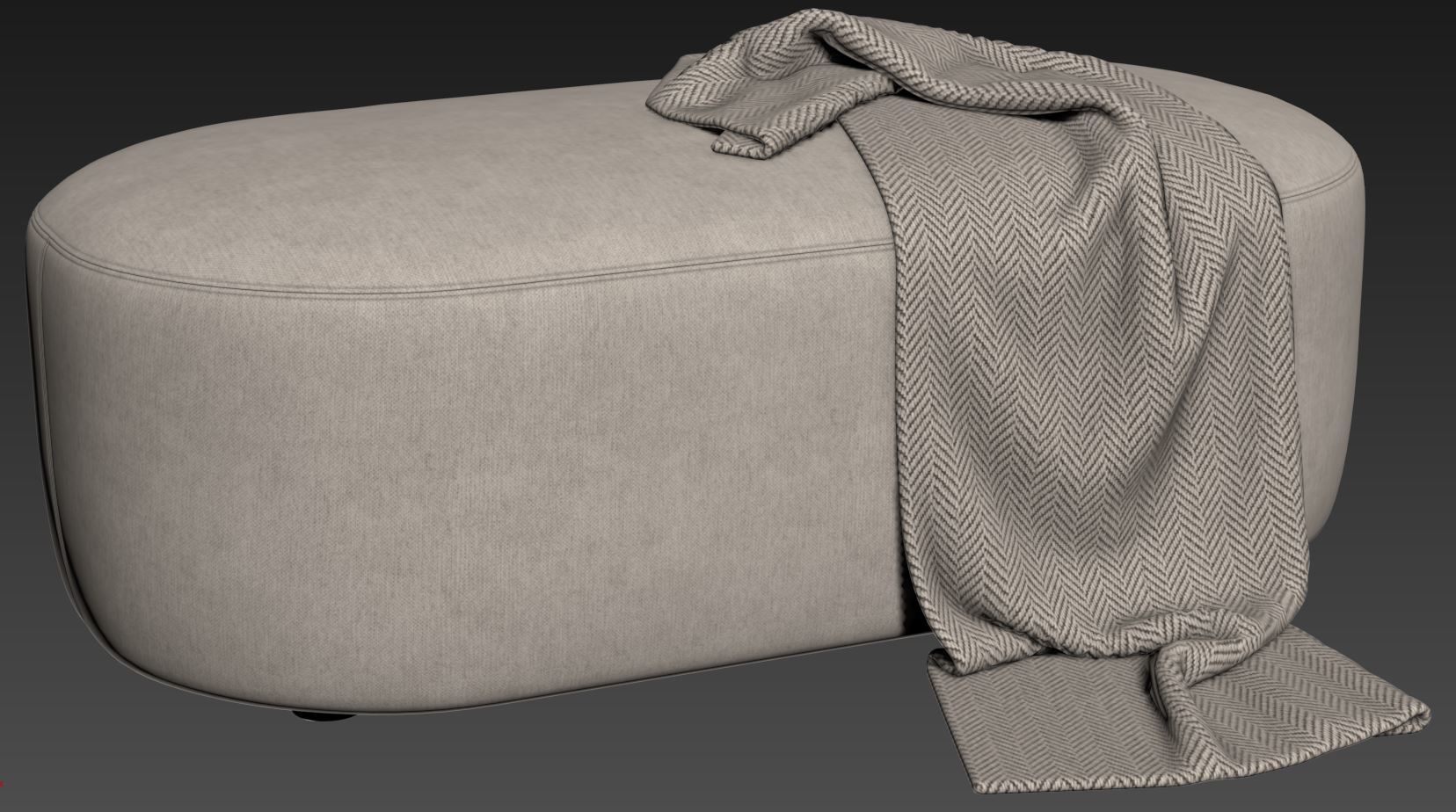 Guest pouf bench by Liu Jo Living 3D model_22