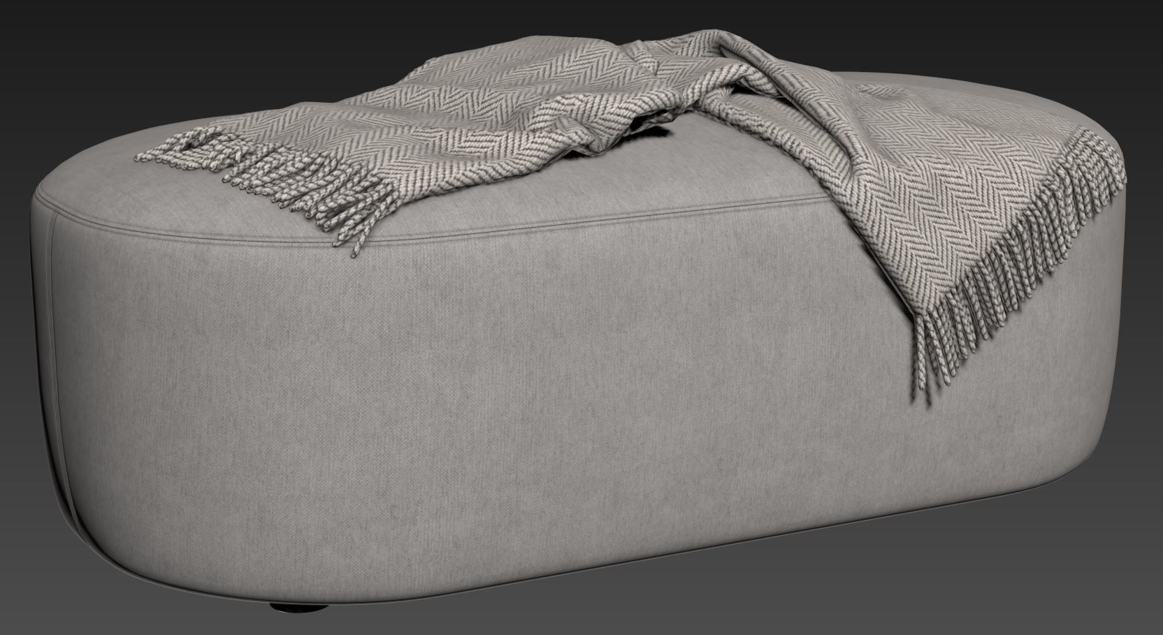 Guest pouf bench by Liu Jo Living 3D model_21