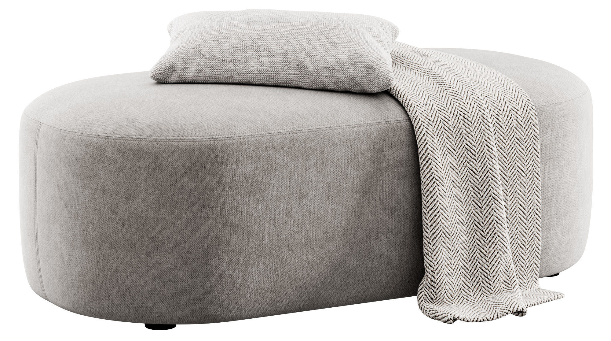 Guest pouf bench by Liu Jo Living 3D model_7