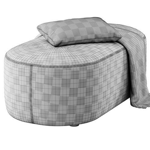 Guest pouf bench by Liu Jo Living 3D model 6