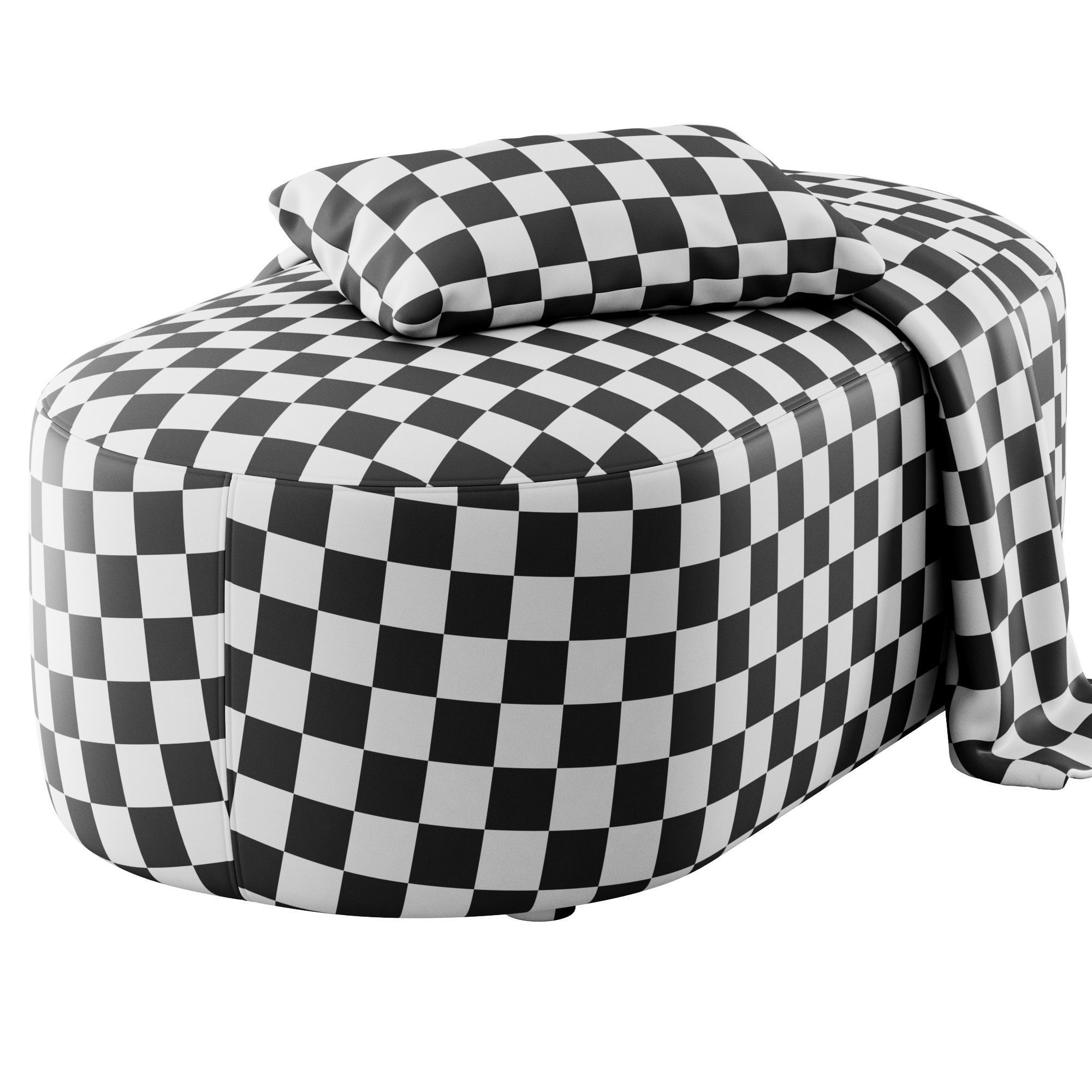 Guest pouf bench by Liu Jo Living 3D model_19