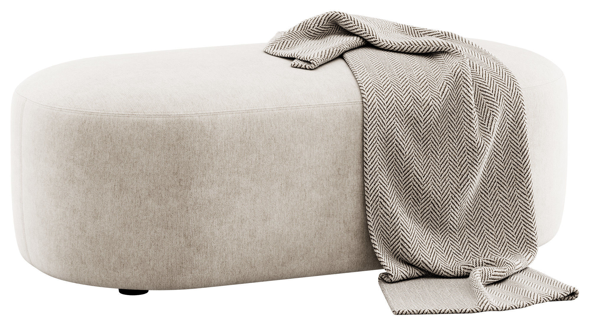 Guest pouf bench by Liu Jo Living 3D model_9