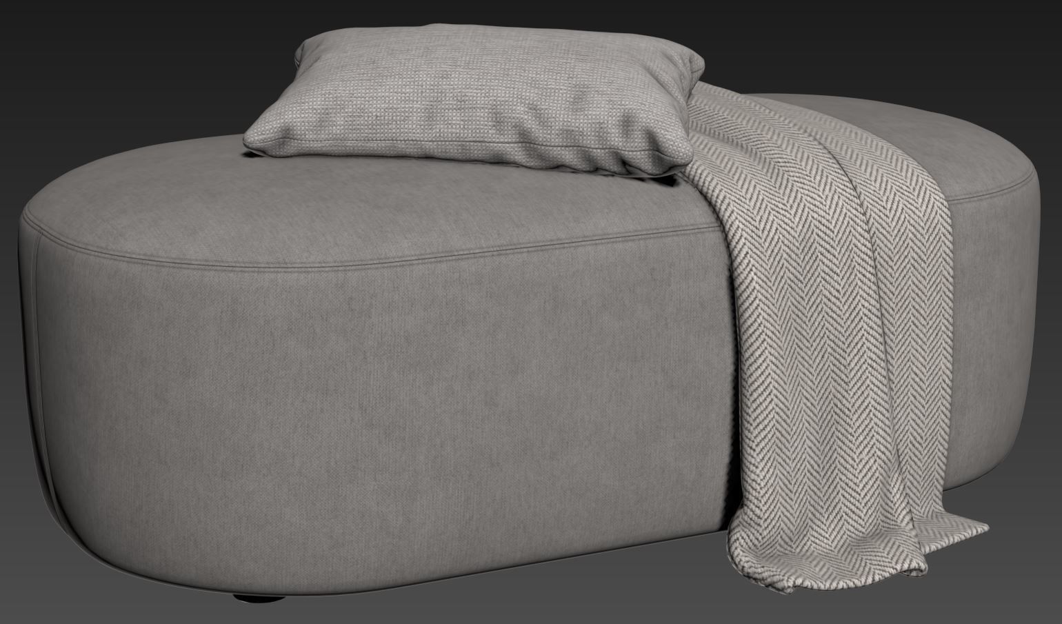 Guest pouf bench by Liu Jo Living 3D model_20