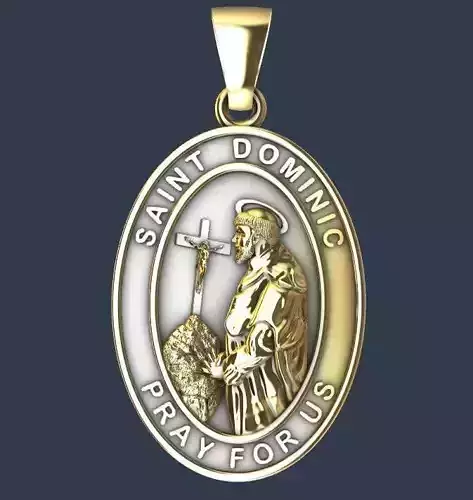 SAINT DOMINIC MEDAL 3D print model
