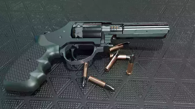 Revolver Sci-fi Gameready