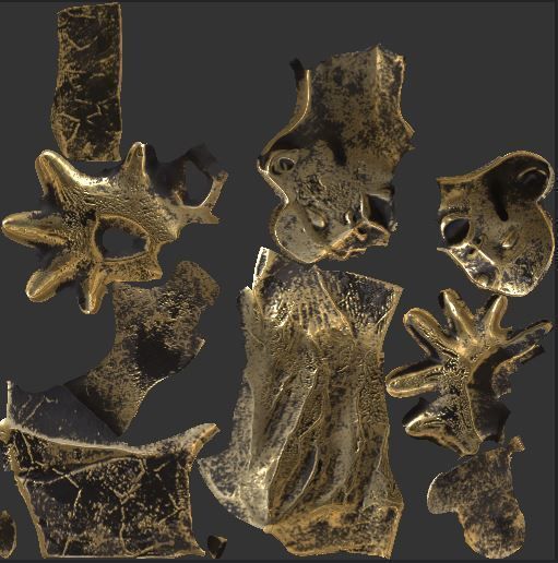 Love statue with four materials Low-poly 3D model_8