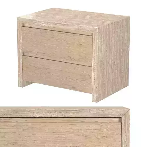 PIERA ITALIAN TRAVERTINE NIGHTSTAND