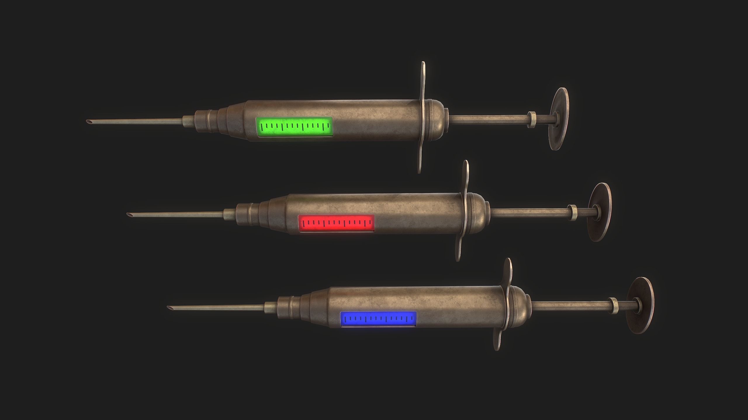 Syringe Low-poly 3D model_12