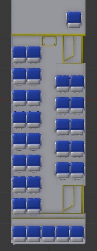 Intercity Bus Seats Free low-poly 3D model_5