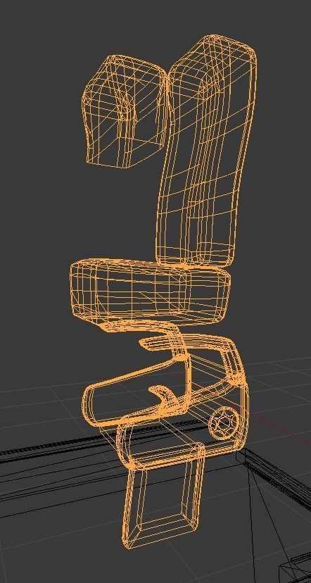 Intercity Bus Seats Free low-poly 3D model_7