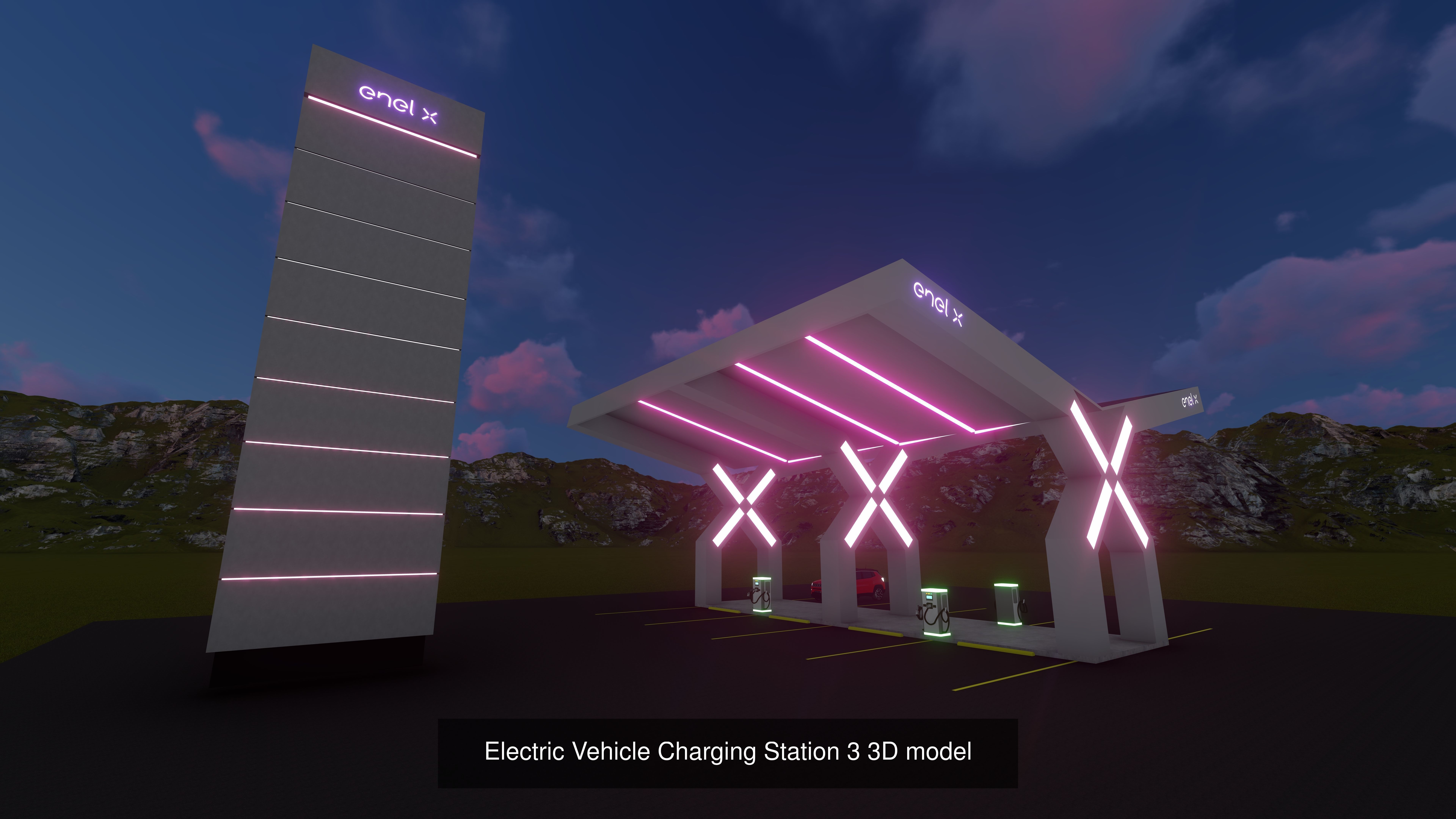 Electric Vehicle Charging Stations 3d Model Collection Cgtrader Electric Vehicle Charging Stations 3d Model Collection Cgtrader