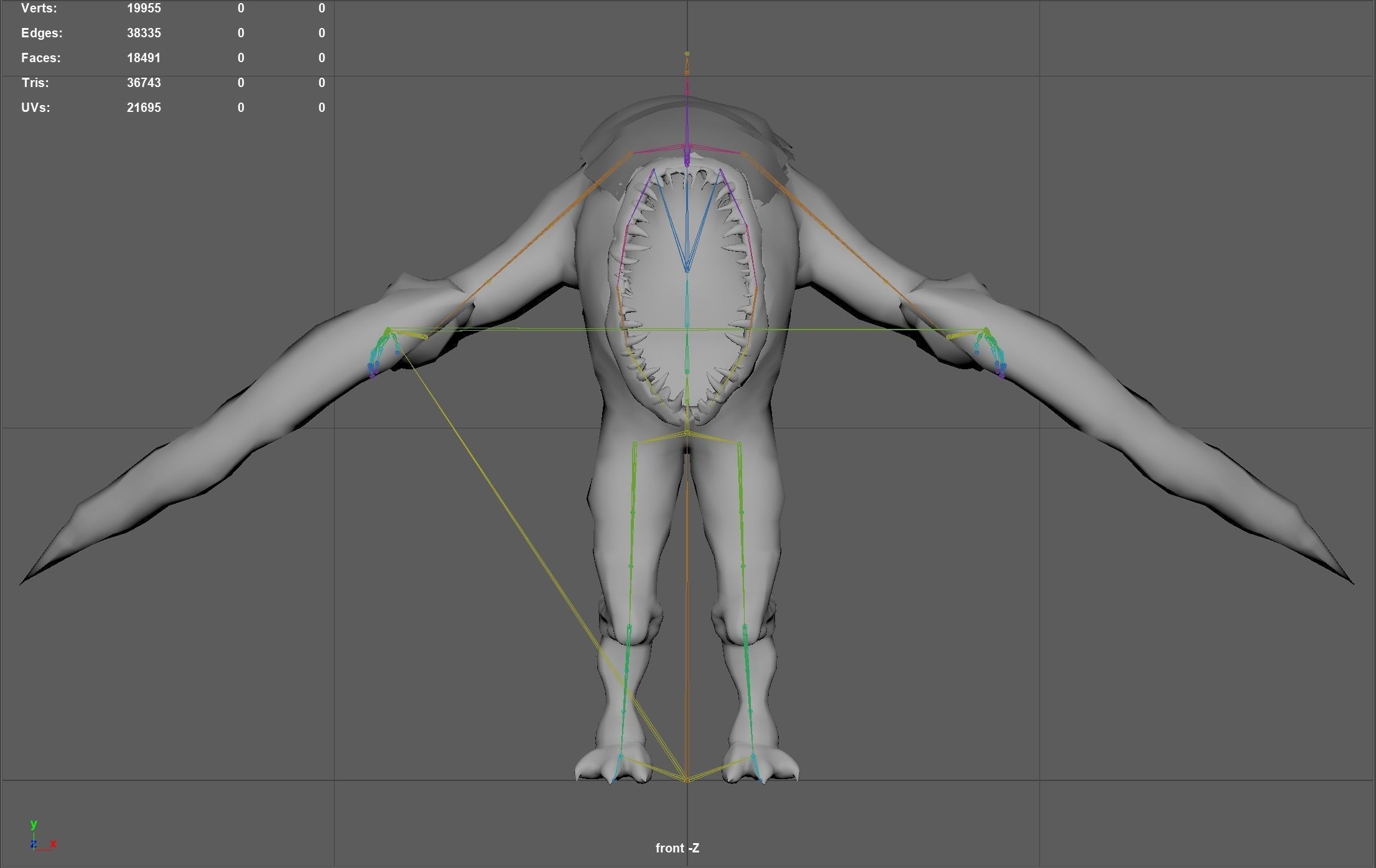 Eater1 Low-poly 3D model_9