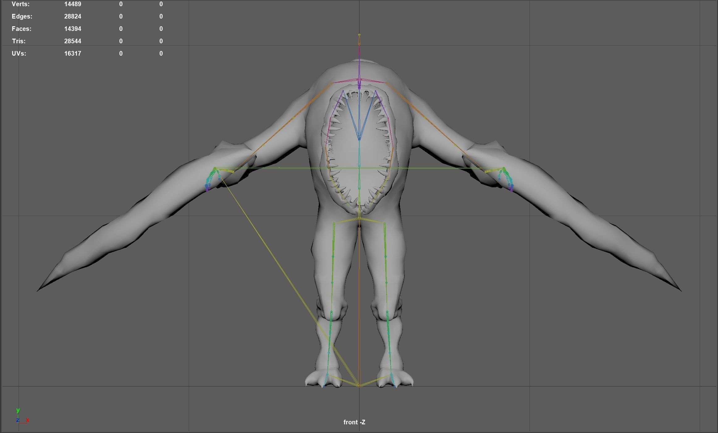 Eater1 Low-poly 3D model_8