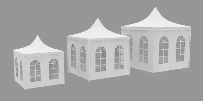 Outdoor Wedding Tent Rounded Window 3x3 4x4 5x5mt