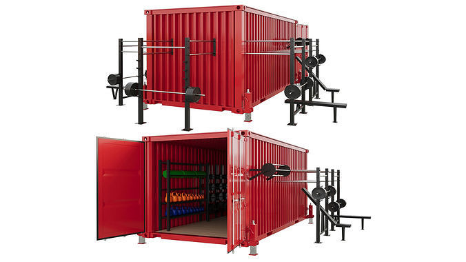 Street Workout in Sea Container 2 3D model