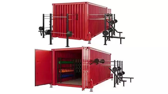 Street Workout in Sea Container 2 3D model
