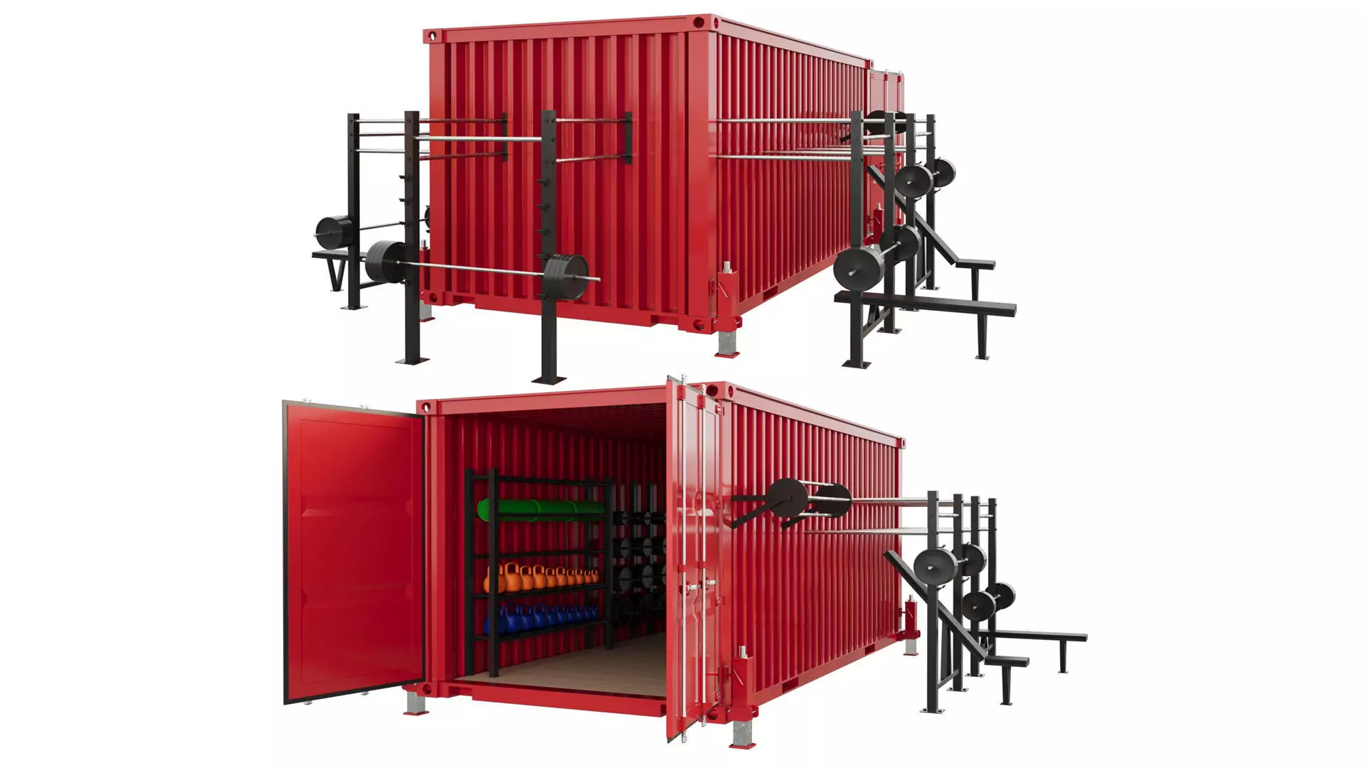 Street Workout in Sea Container 2 3D model_0