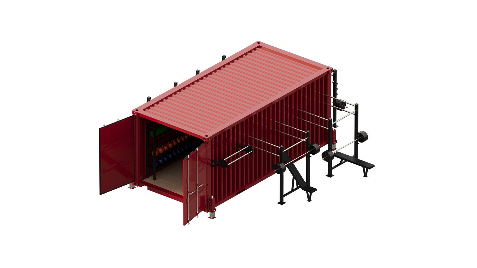 Street Workout in Sea Container 2 3D model_1