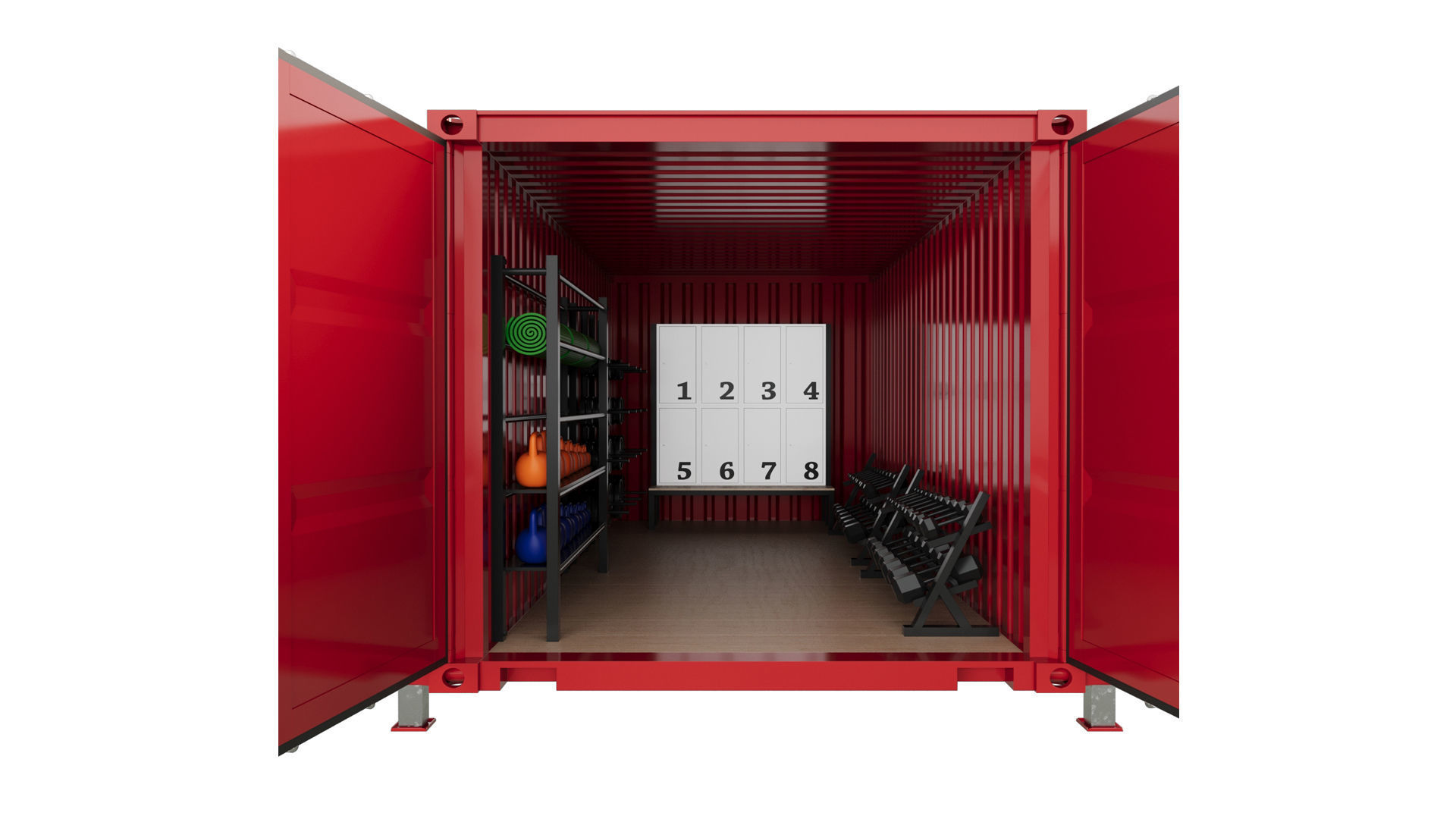 Street Workout in Sea Container 2 3D model_5