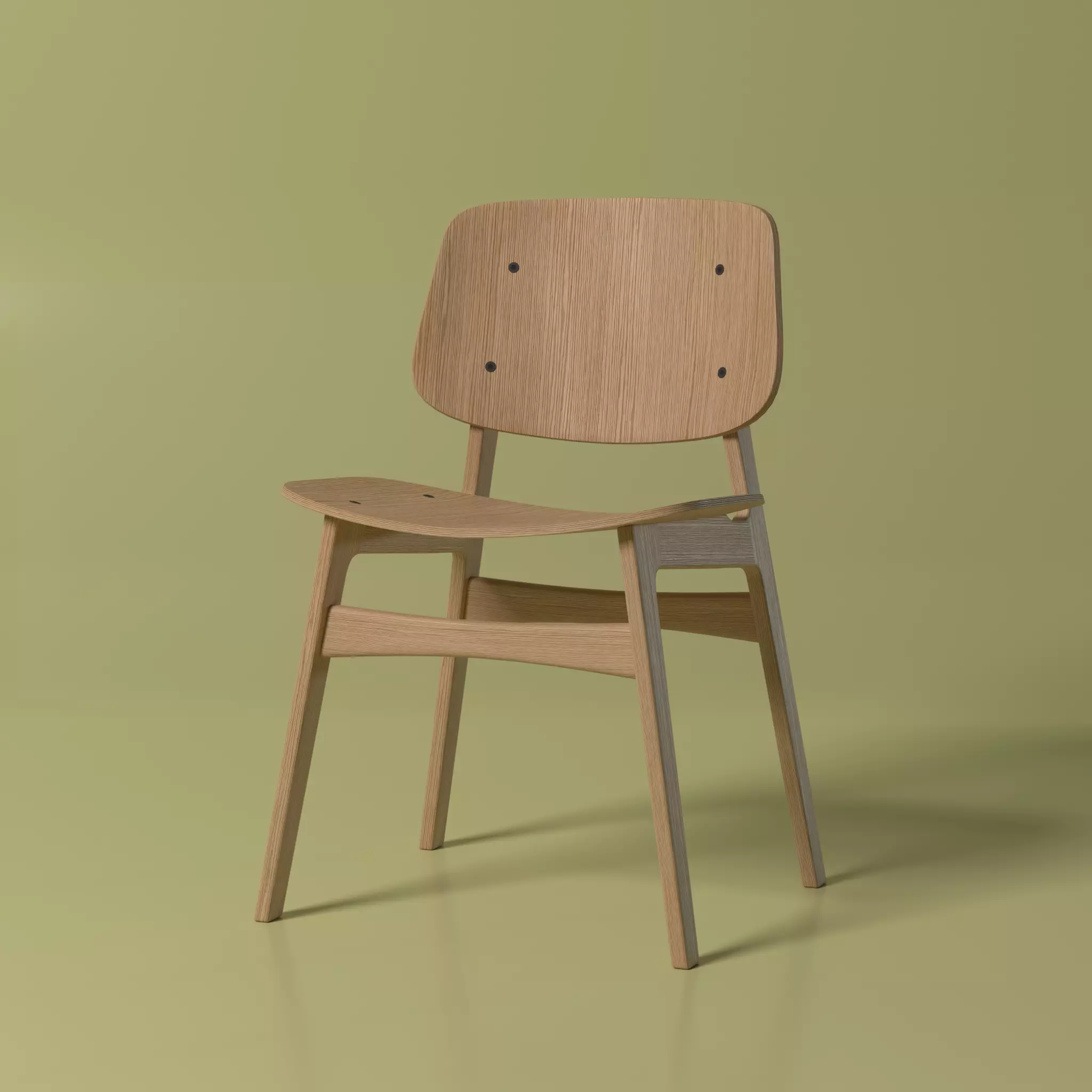 Wooden chair Free 3D model