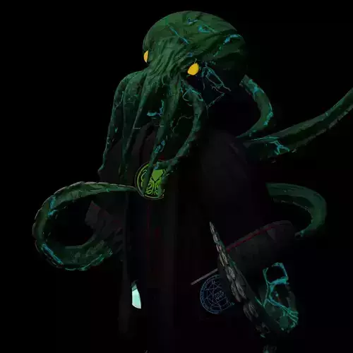 Cthulhu Cultist Low-poly 3D model