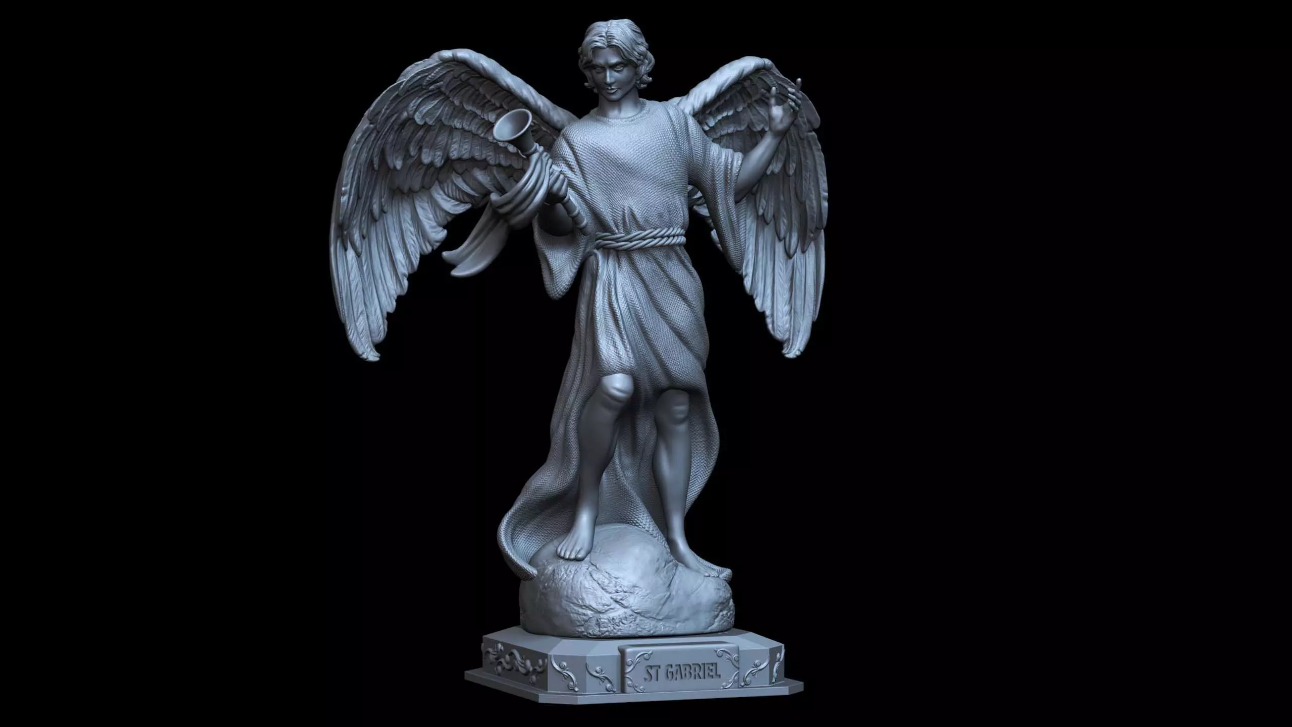 Archangel Angel Gabriel 3D print model_0