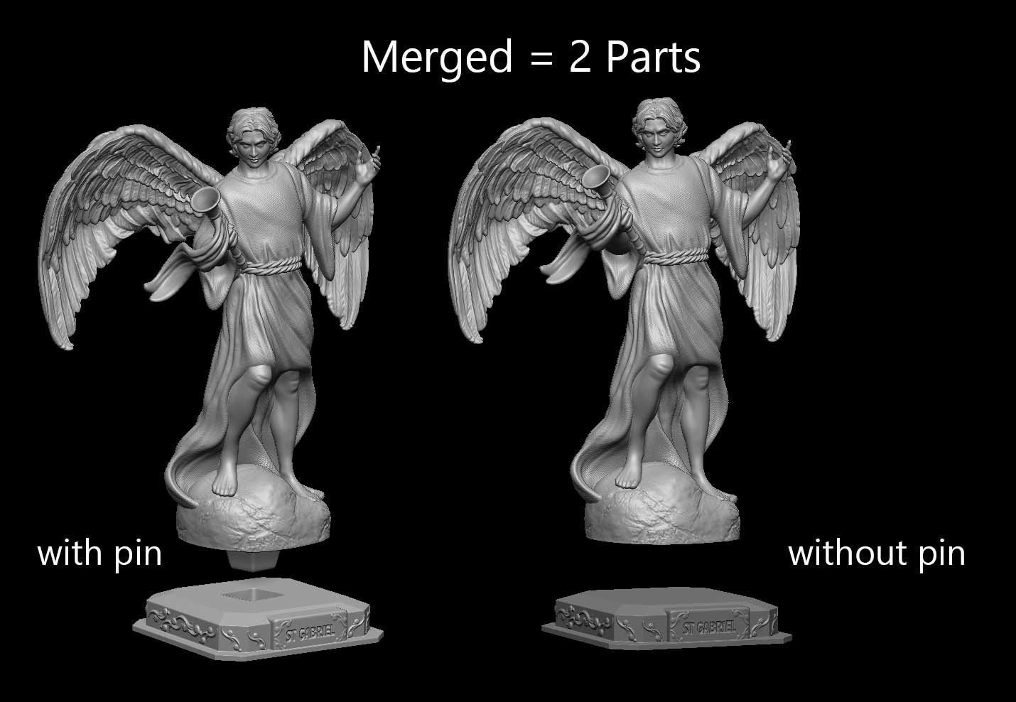 Archangel Angel Gabriel 3D print model_6