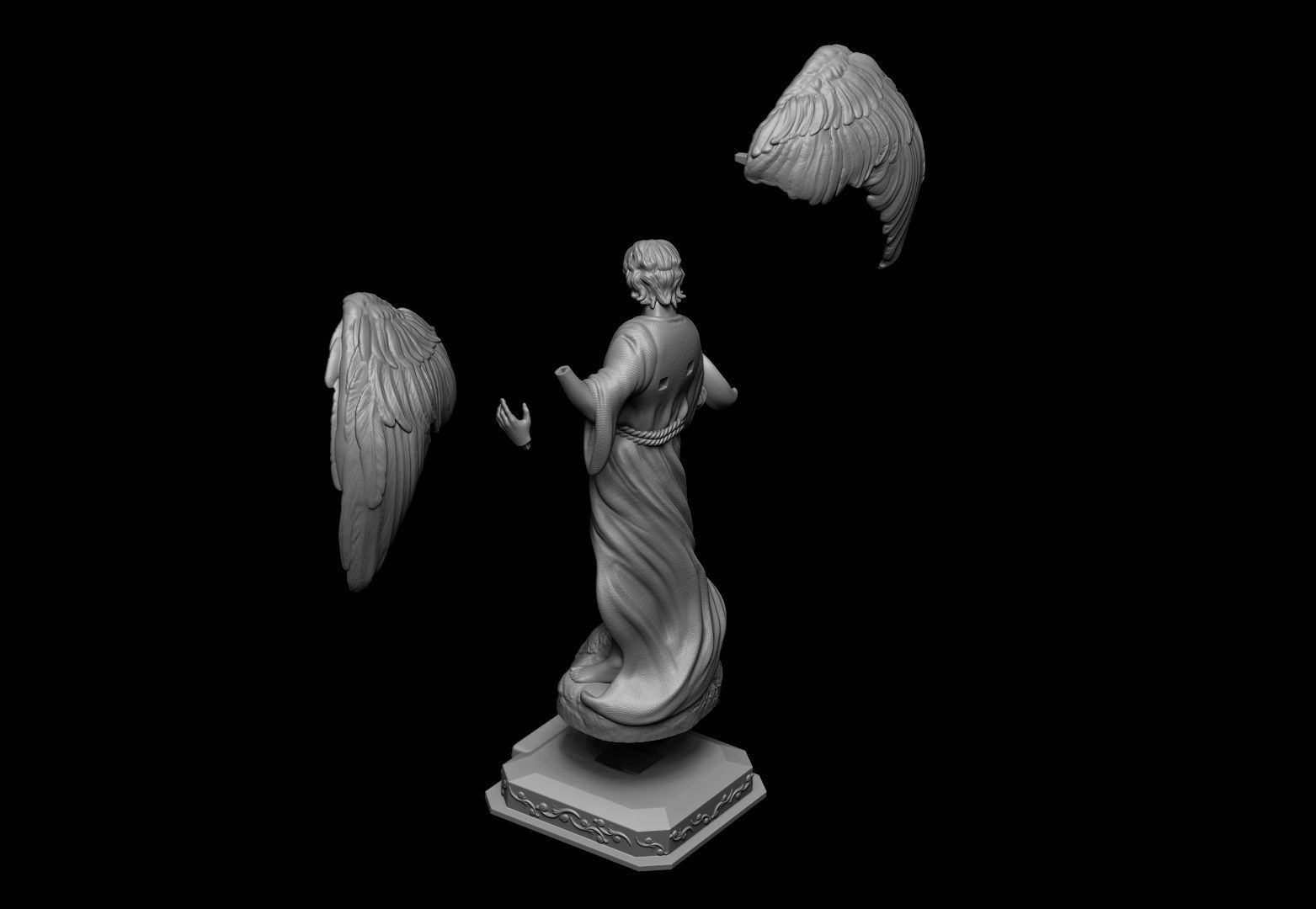 Archangel Angel Gabriel 3D print model_9