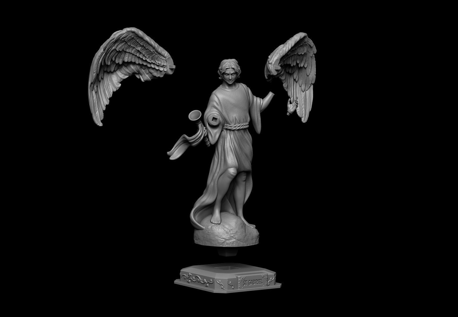 Archangel Angel Gabriel 3D print model_8
