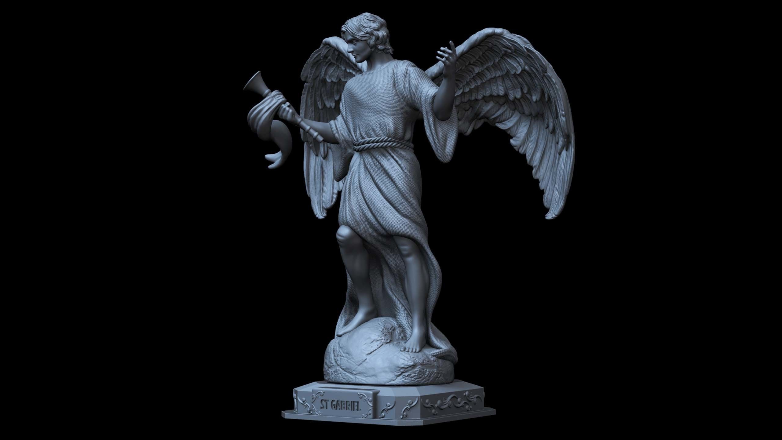 Archangel Angel Gabriel 3D print model_4
