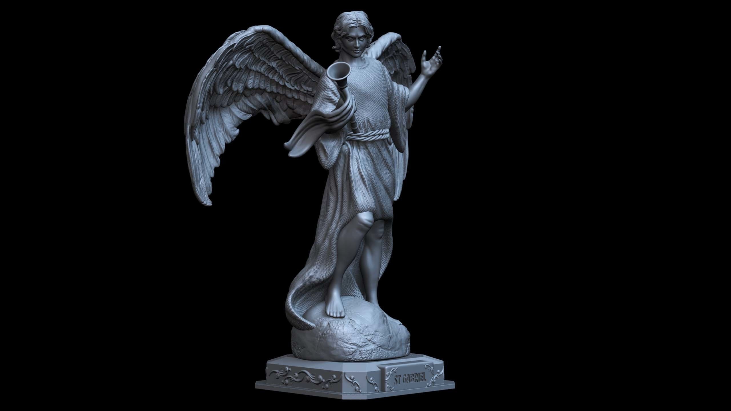Archangel Angel Gabriel 3D print model_1