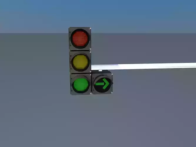 Traffic Light Low-poly 3D model Traffic Light Low-poly 3D model