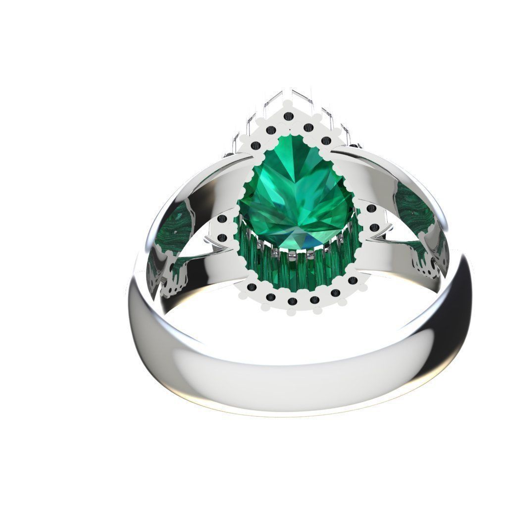 beautiful princess ring 3D print model_8