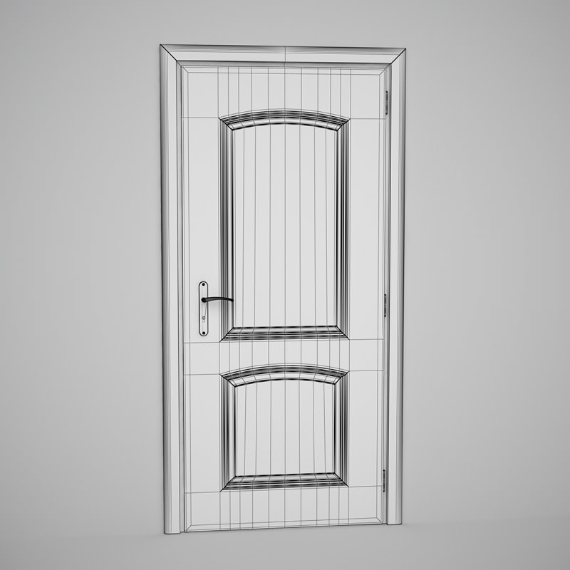 CGAxis Door 3D model_1