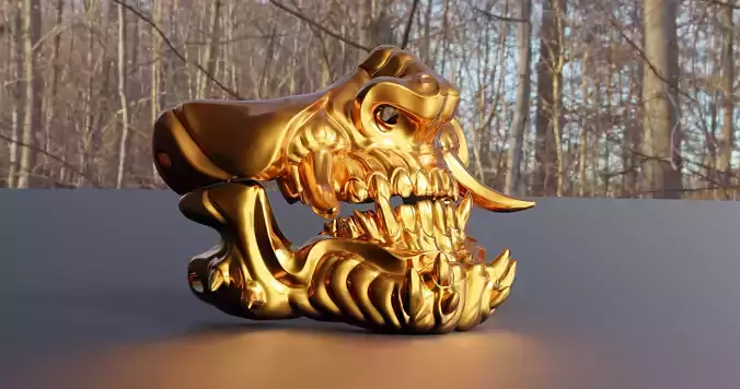 Oni Mask Ready for printing Inspired by Abovewongart