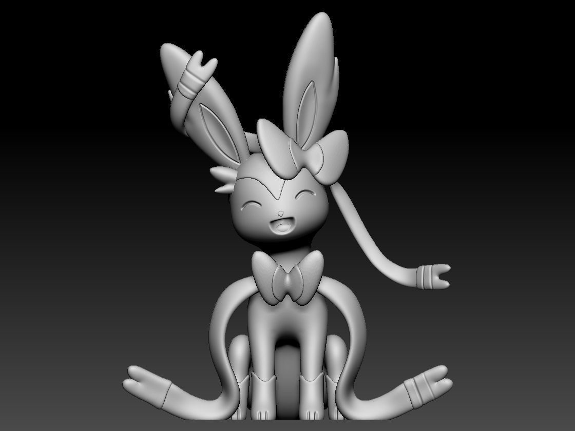 Sylveon 3D model 3D printable | CGTrader