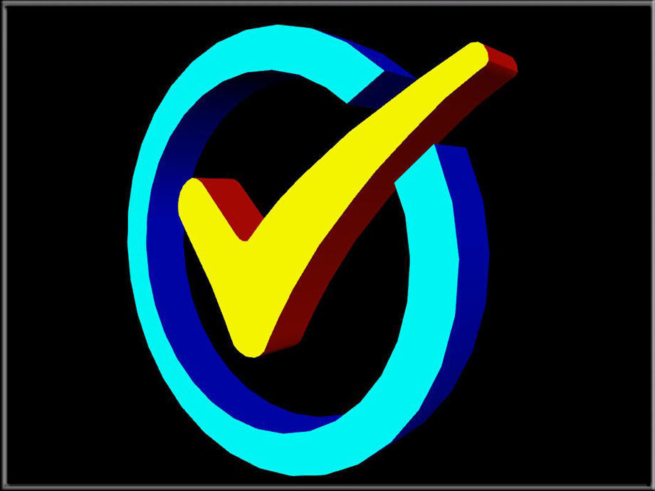 CHECK MARK ICON 02 Low-poly 3D model_2