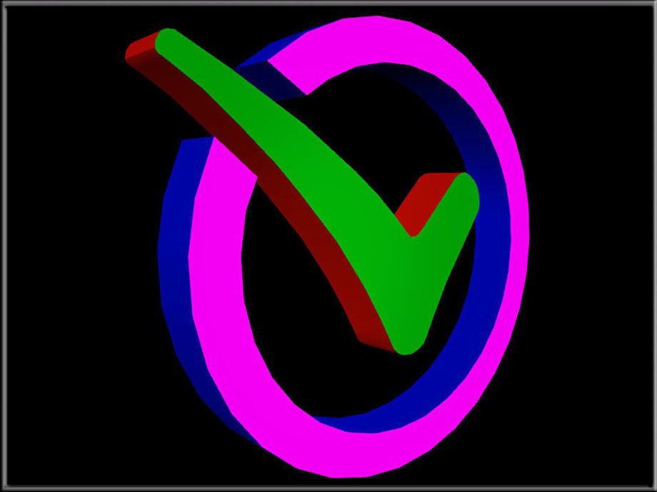 CHECK MARK ICON 02 Low-poly 3D model_4