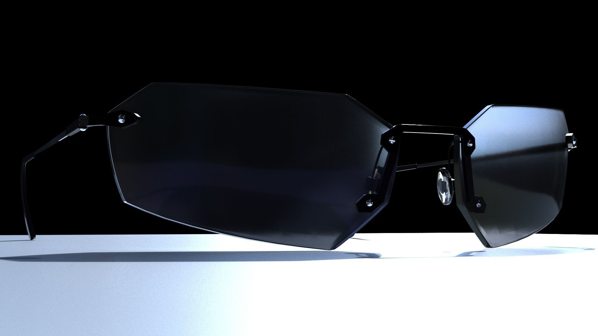 The Matrix Sunglasses - Agent Smith Low-poly 3D model_14