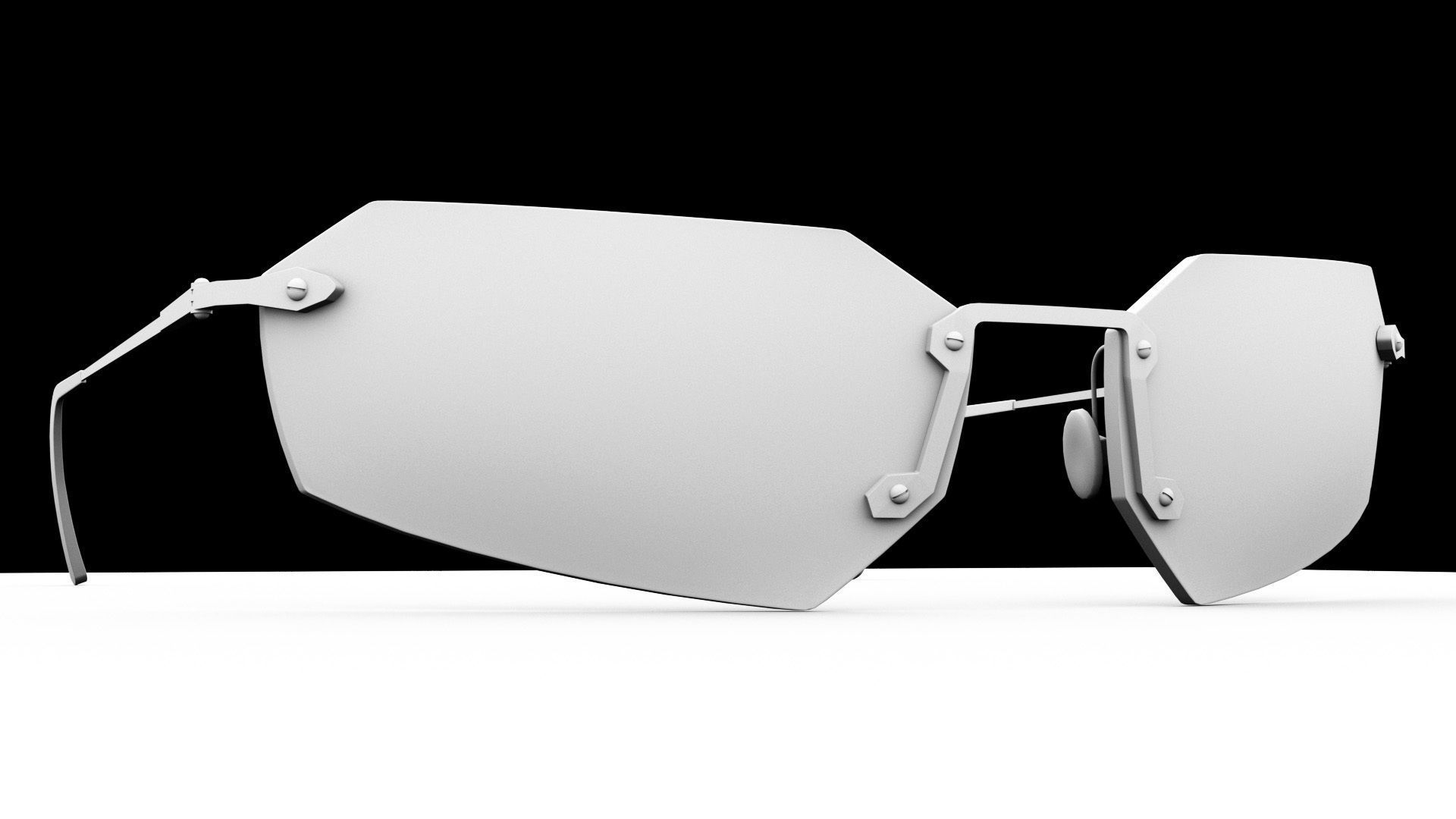 The Matrix Sunglasses - Agent Smith Low-poly 3D model_15