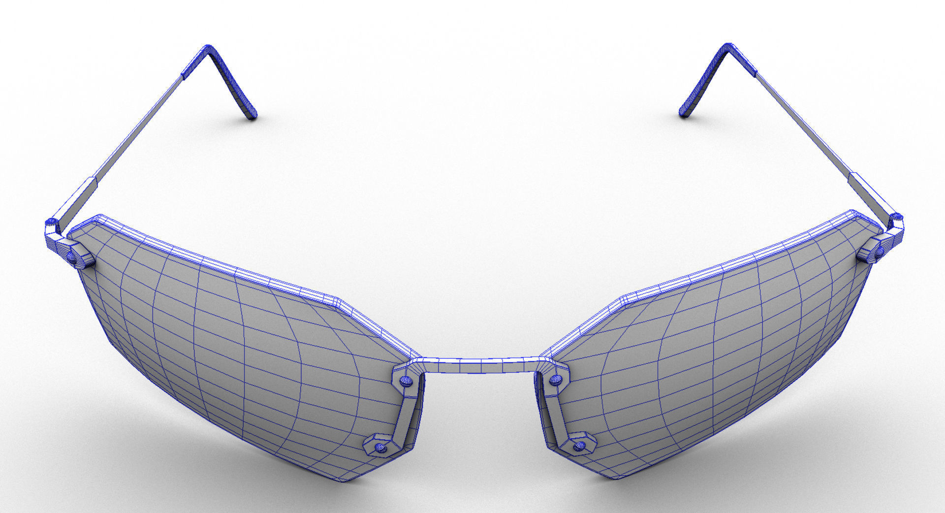 The Matrix Sunglasses - Agent Smith Low-poly 3D model_9